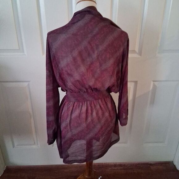 Victorias Secret Womens Semi Sheer Belted Robe Kimono Cover-Up One Size - Picture 7 of 13